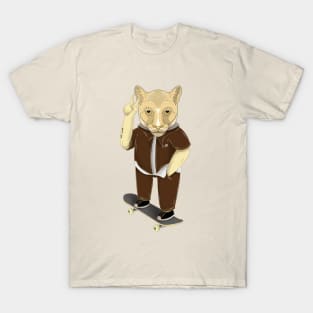 skateboarder cougar dog T-Shirt